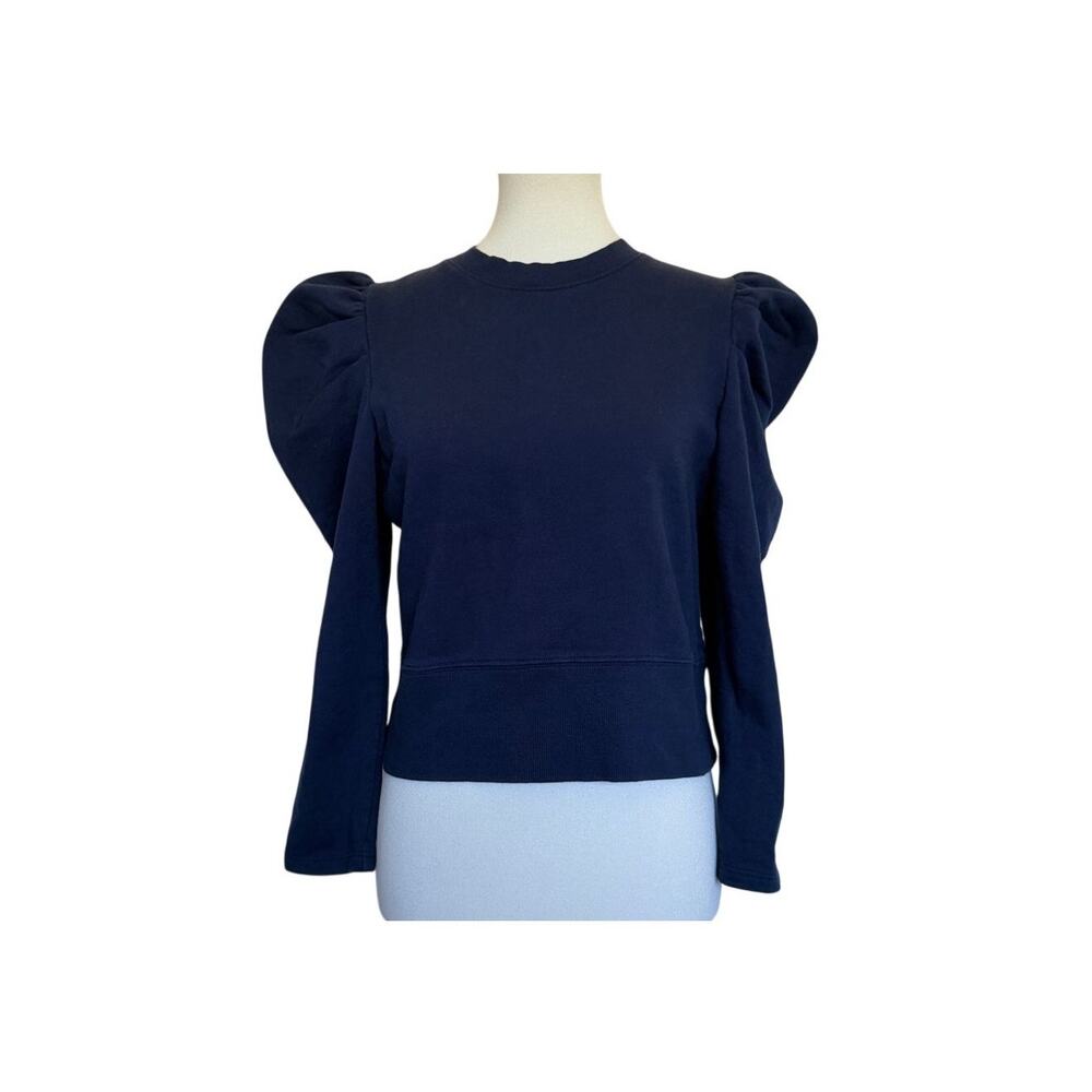Sold Out NYC The Just Enough Puff Sweatshirt  - Navy Blue - Medium